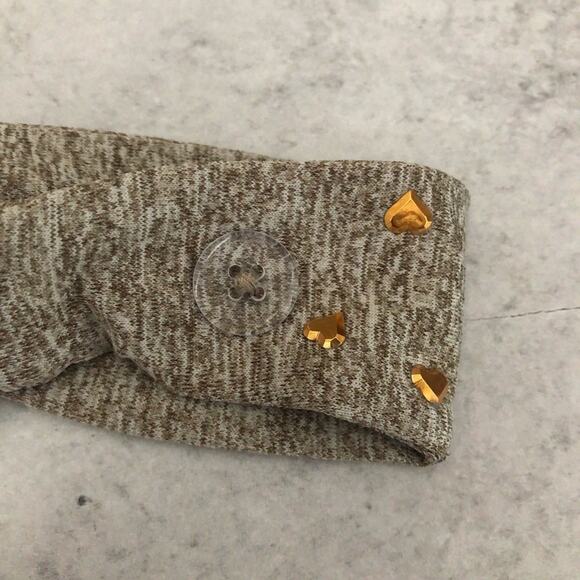 Lele Sadoughi Gray Heat Studded Embellished Facemask and Headband Set NEW - Picture 6 of 9